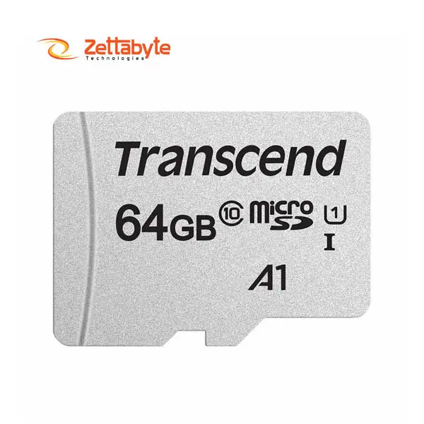 Transcend microSDXC/SDHC 300S UHS-I U1 64GB Fast Speed Memory Card