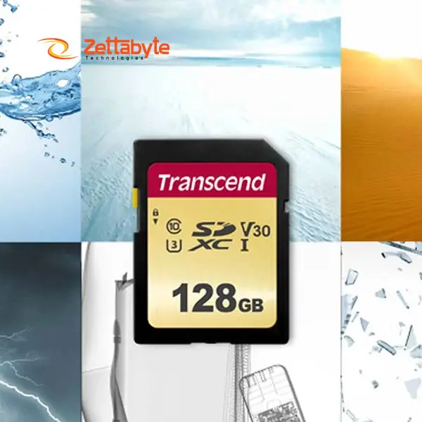 Transcend SDXC/SDHC 500S 128GB High Speed UHS-I U3 Memory Card