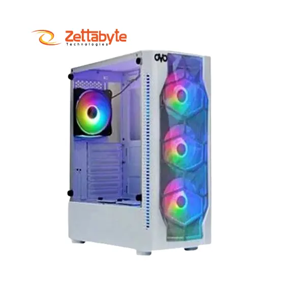 OVO X10-W Stylish ARGB Lighting White Gaming Casing