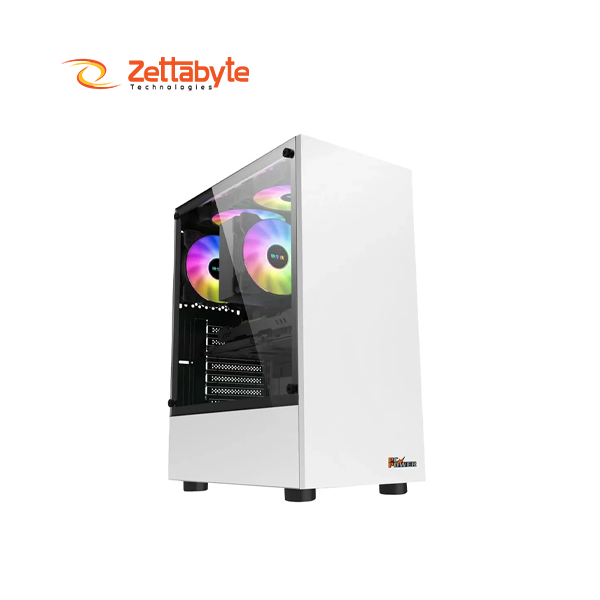 PC Power Snow Man Mid Tower White Power Desktop Casing