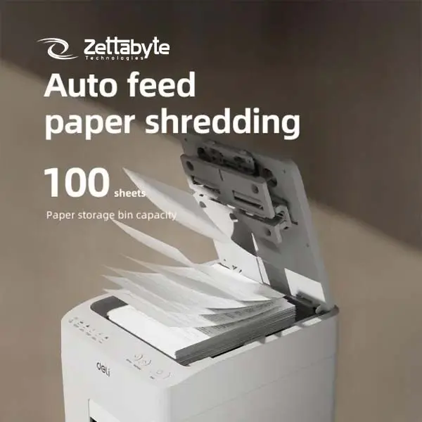 Deli ET081 100 Sheets Auto-Feed Efficient Paper Shredder