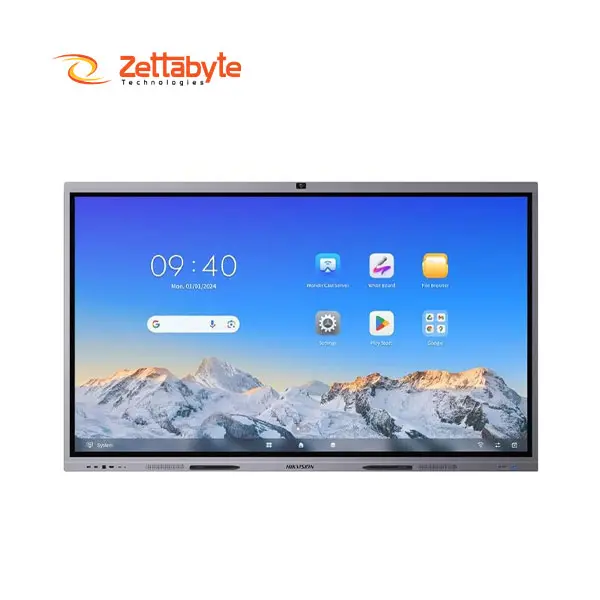 Hikvision DS D5C98RB/B 98 4K UHD Android Touch Interactive Flat Panel Display