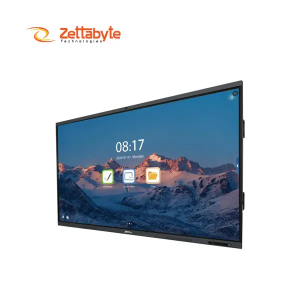 ZKTeco SC02-I375A 75 Inch 4K UHD Display Size Powerful Interactive Flat Panel Display