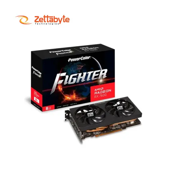 PowerColor Fighter AMD Radeon RX 7600 8GB 2655MHz Boost Graphics Card