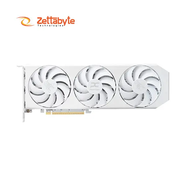 PowerColor Hellhound Spectral White AMD Radeon RX 9060 XT 3310MHz Boost Speed Fast Graphics Card