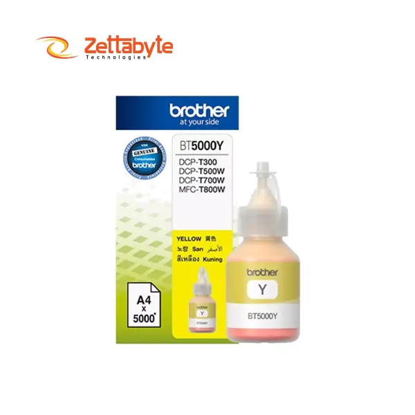 Brother BT5000Y High Yield Original Yellow Ink Bottle