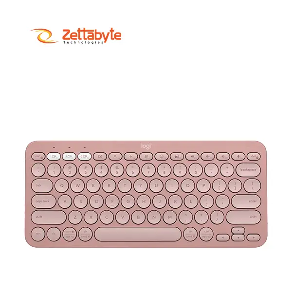 Logitech K380S Pebble Keys 2 Bluetooth Multi-Device Keyboard (Tonal Rose)