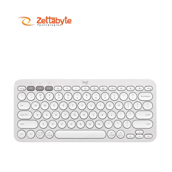 Logitech Pebble Keys 2 K380S Bluetooth Multi-Device Keyboard (Tonal White)
