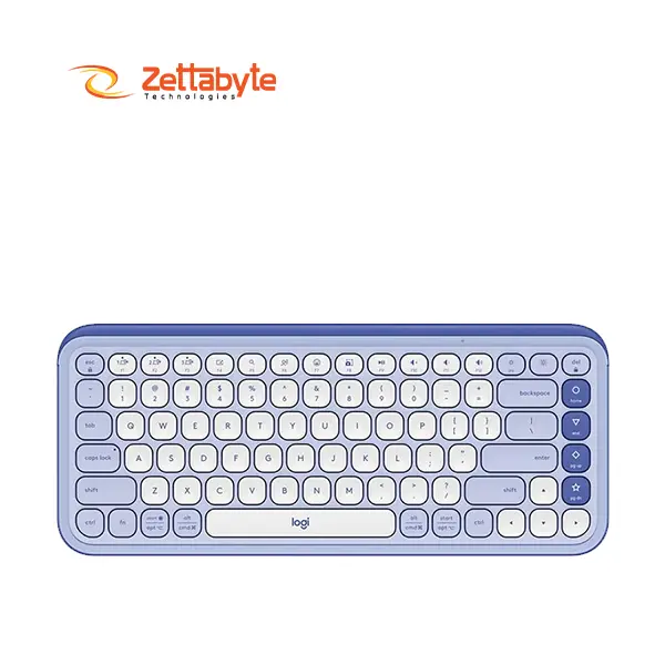 Logitech POP Icon Keys Wireless Keyboard Lilac & Off White