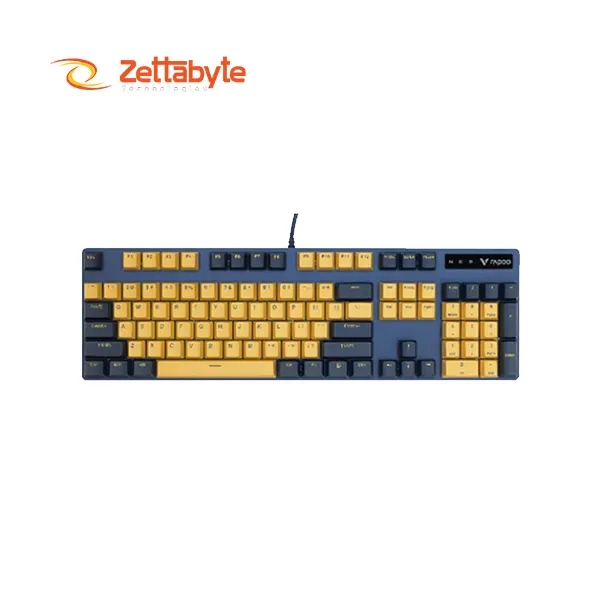 Rapoo V500PRO Backlit Yellow-Blue Wired Mechanical Gaming Keyboard