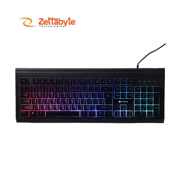 Xtreme K502R RGB Backlit Black Wired Keyboard