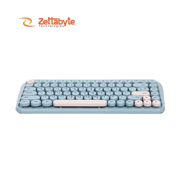 Xtreme K898W Wireless Sky Blue - Light Pink Bangla Keyboard