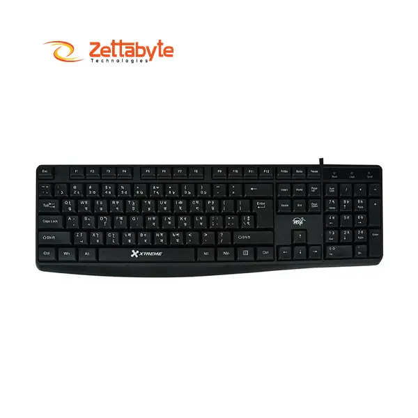 Xtreme KB220S Wired Bangla Black Keyboard