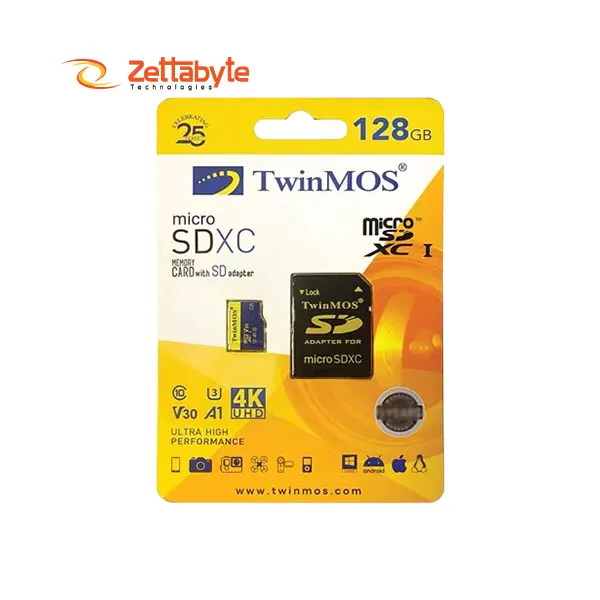 Twinmos 128GB MicroSDXC U3 V30 Memory Card
