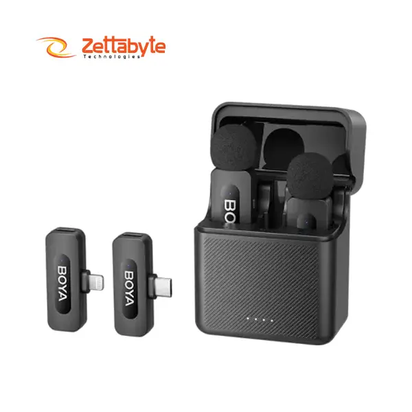 BOYA BY-V3 combo 2.4 GHz Dual-Channel Wireless Microphone