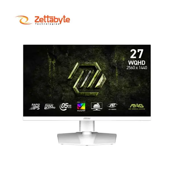 MSI MAG 274QRFW E20 27 Inch 200Hz Rapid IPS Gaming Monitor
