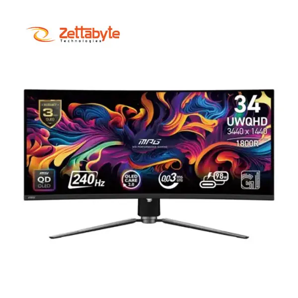 MSI MPG 341CQPX QD-OLED 34 Inch 240Hz Curved Gaming Monitor
