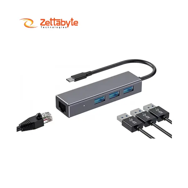 Xtreme XH403CG Type-C to 3 USB 3.0 & LAN Multiport Converter