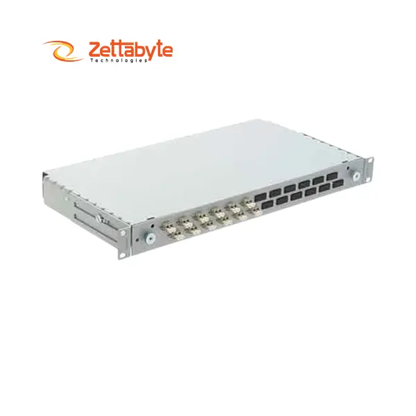 R&M 12 Port Fiber Rack Mount LIU loaded with Singlemode 6x LC-PC DX Adapter