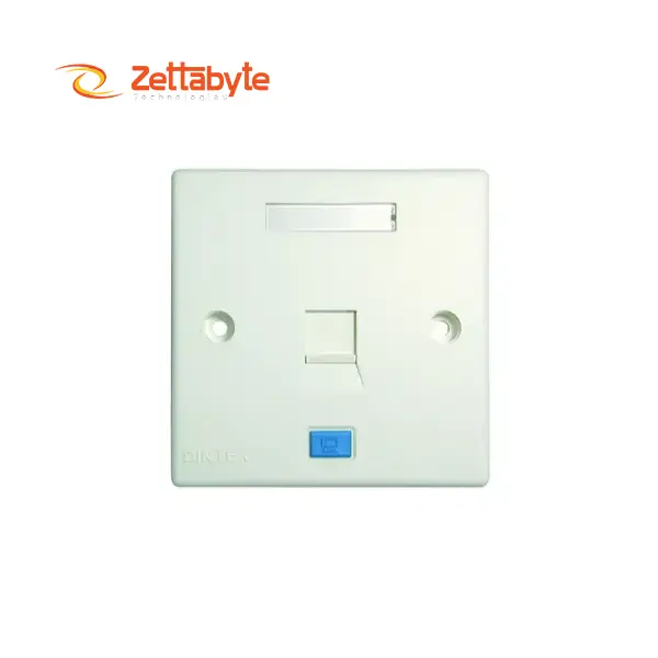 Dintek 1303-12011CH 1-Port Wall Plate with Shutter
