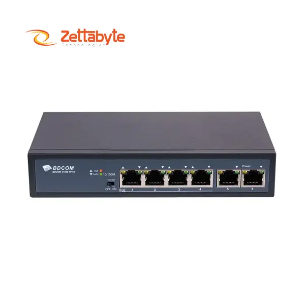 BDCOM S1006-4P 4-Port Power over Ethernet Switch
