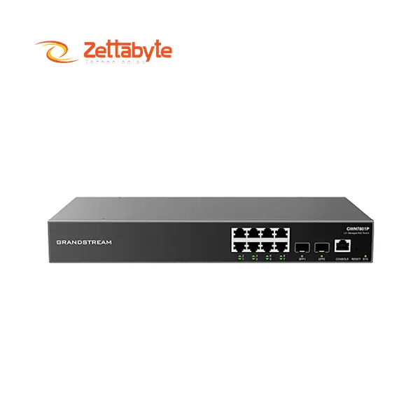 Grandstream GWN7801P 8-Port Gigabit Layer 2+ Managed PoE Switch