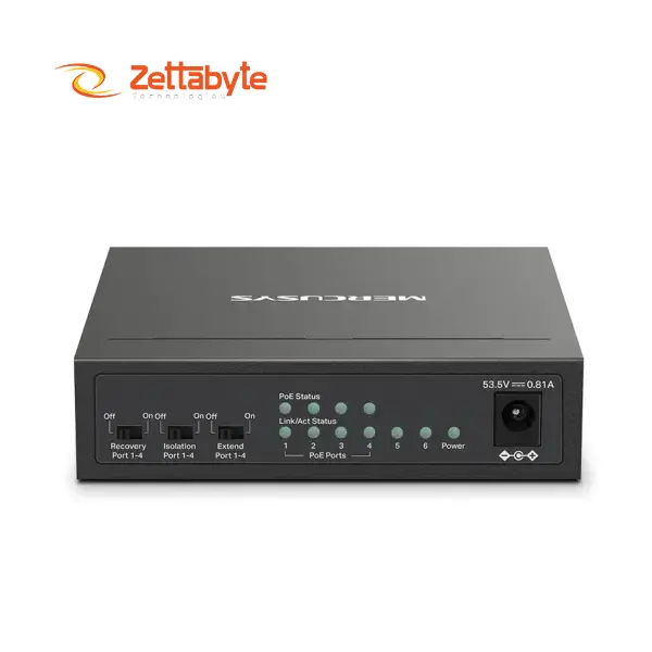 Mercusys MS106LP 6-Port 10/100Mbps PoE+ Desktop Switch