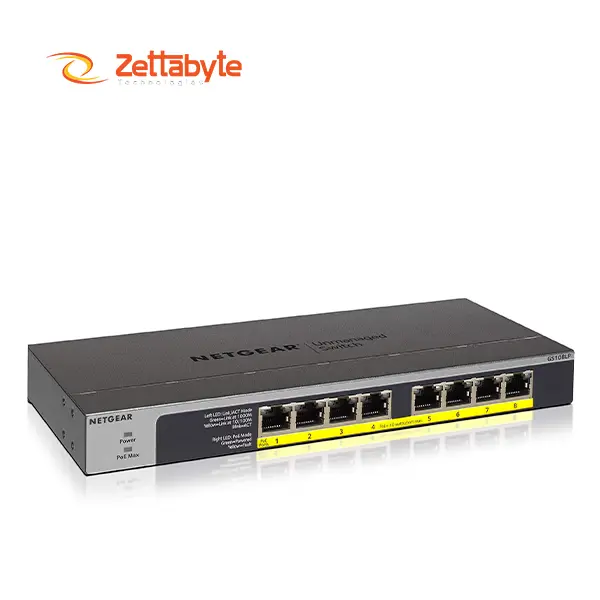 Netgear GS108LP 8-Port Gigabit PoE Unmanaged Rackmount Switch