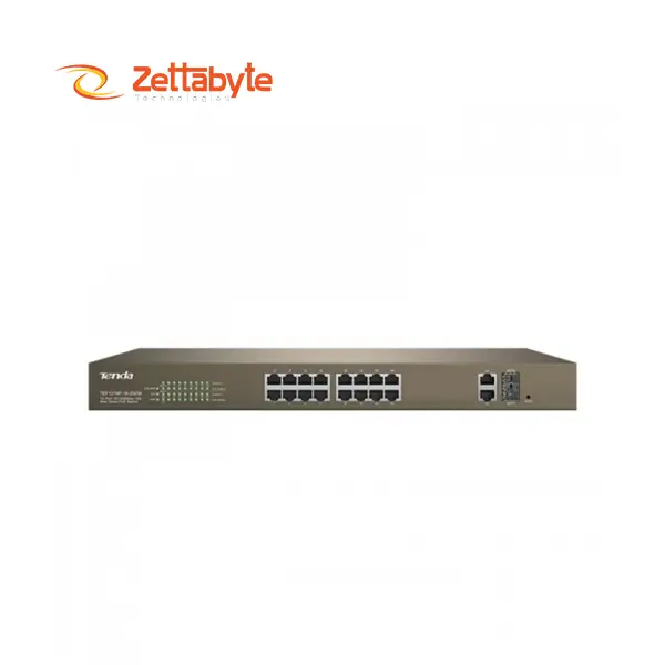 Tenda TEF1218P 16-Port 10/100Mbps + 2 Gigabit Smart PoE Network Switch