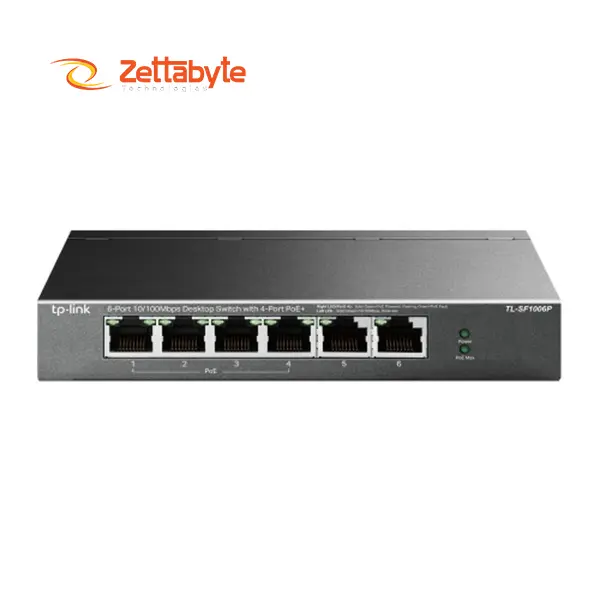TP-Link TL-SF1006P 6-Port 10/100Mbps 4 PoE+ Ports Desktop PoE Switch
