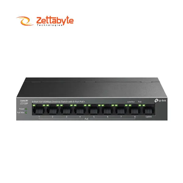TP-Link LS109P 9 Port 63W PoE Desktop Switch