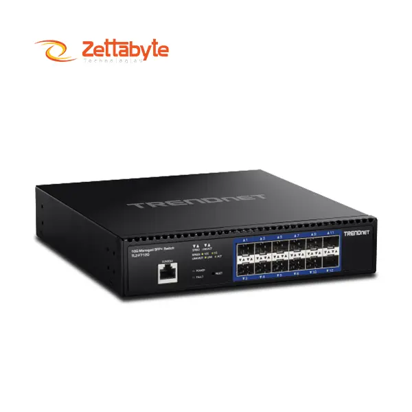 TRENDnet TL2-F7120 12-Port 10G L2 Managed SFP+ Network Switch