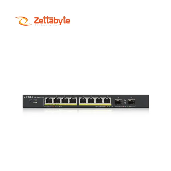 Zyxel GS1900-10HP 8-Port Gigabit Ethernet Smart Managed PoE Switch