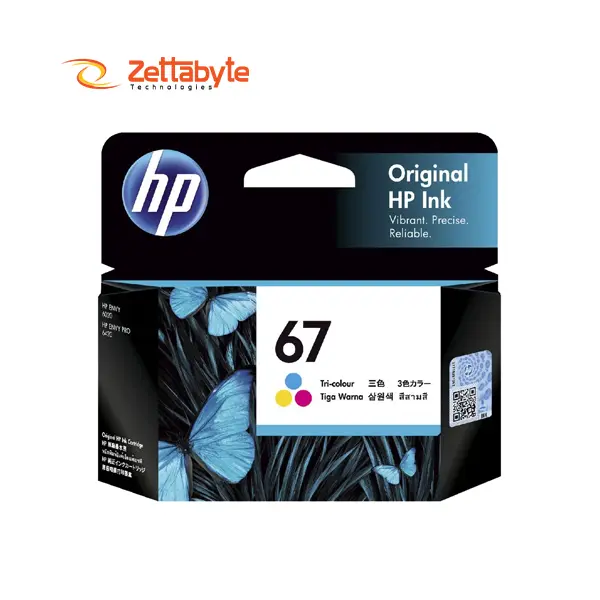 HP 67 Tri-color Ink Cartridge for DeskJet & ENVY Printers