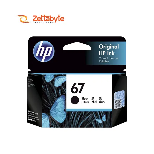 HP 67 Black Ink Cartridge for DeskJet & ENVY Printers