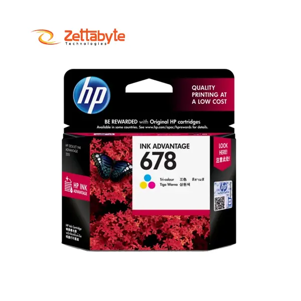 HP 678 Tri-Color Original Ink DeskJet Cartridge