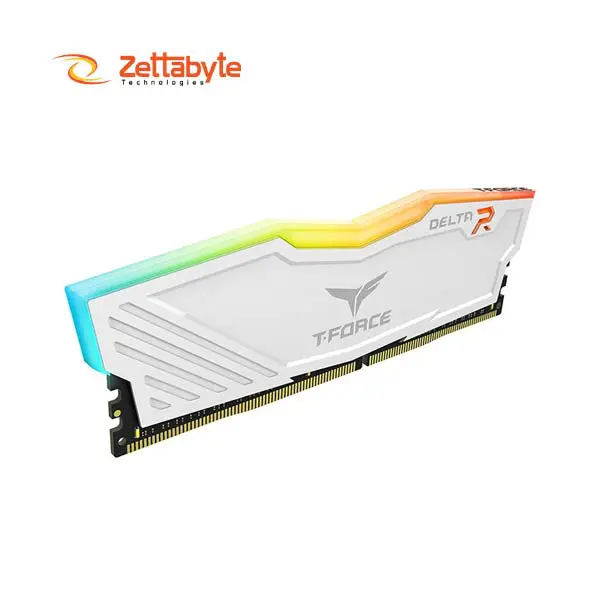 Team T-Force Delta RGB 8GB DDR4 3200MHz White Gaming Desktop RAM