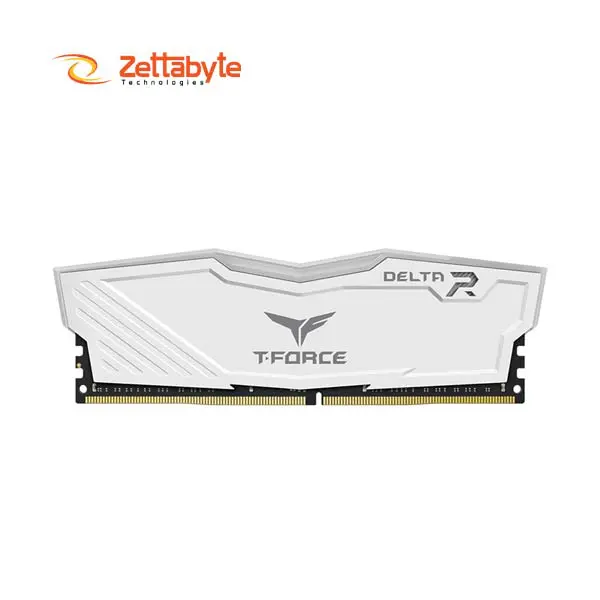 Team T-Force Delta RGB 8GB DDR4 3200MHz White Gaming Desktop RAM