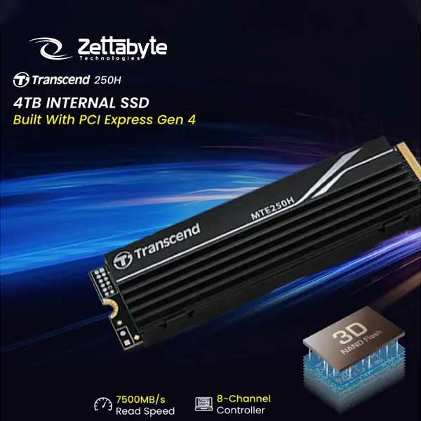 Transcend 250H 4TB M.2 2280 (M-Key) PCle Gen4x4 SSD